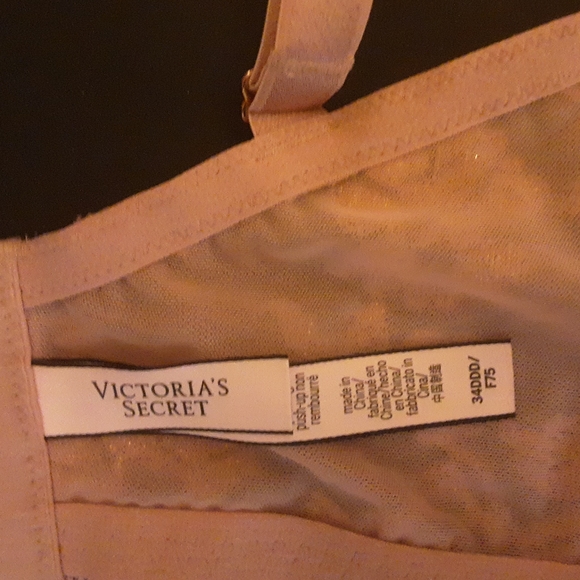 NWOT V.S. 34DDD BEADED PINK AND GOLD CORSET BRA - Picture 6 of 6